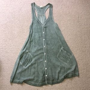 Green Button Down Dress